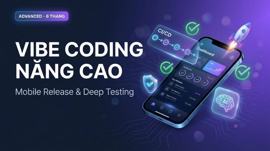 Vibe Coding Nâng Cao — Mobile Release & Deep Testing (Lộ Trình 6 Tháng)
